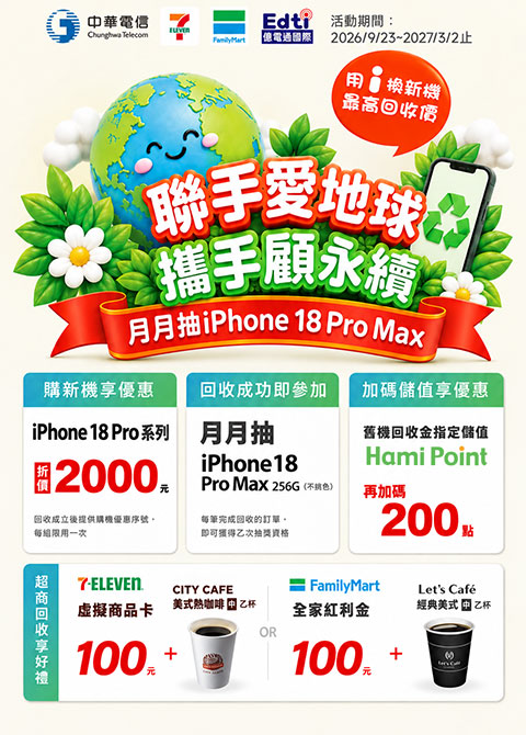 二手機回收月月抽 iPhone 18 Pro Max